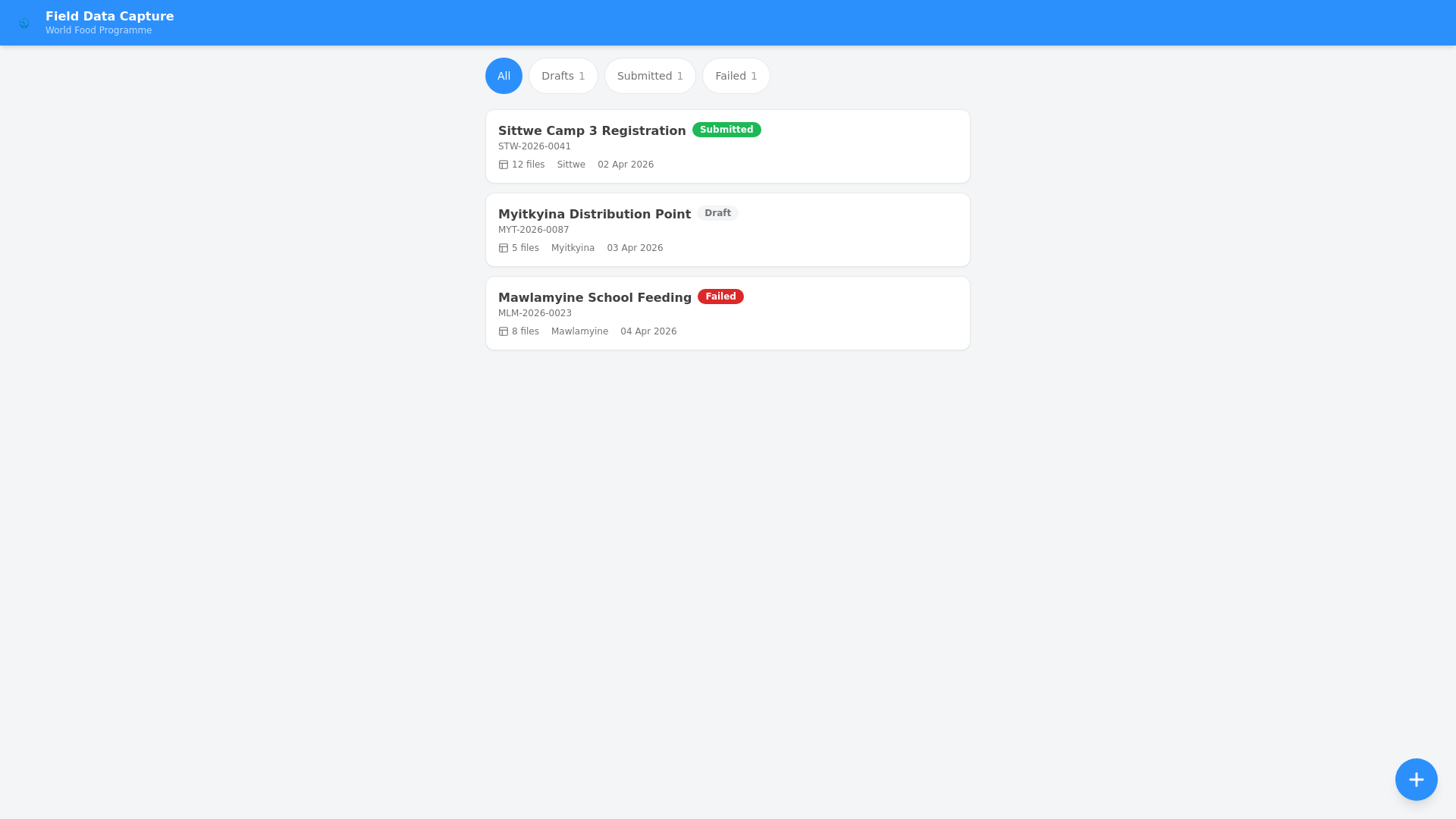 website screenshot of https://field-data-capture.pages.dev/