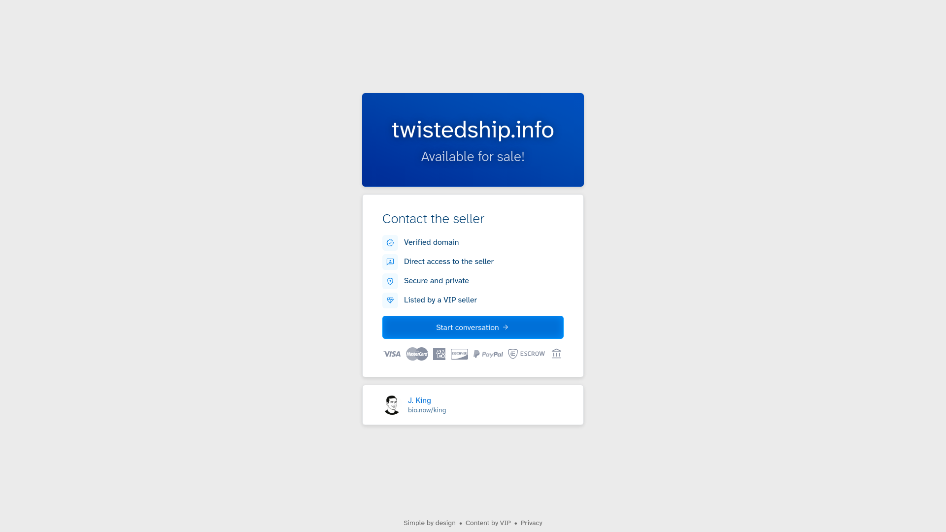 website screenshot of https://twistedship.info/