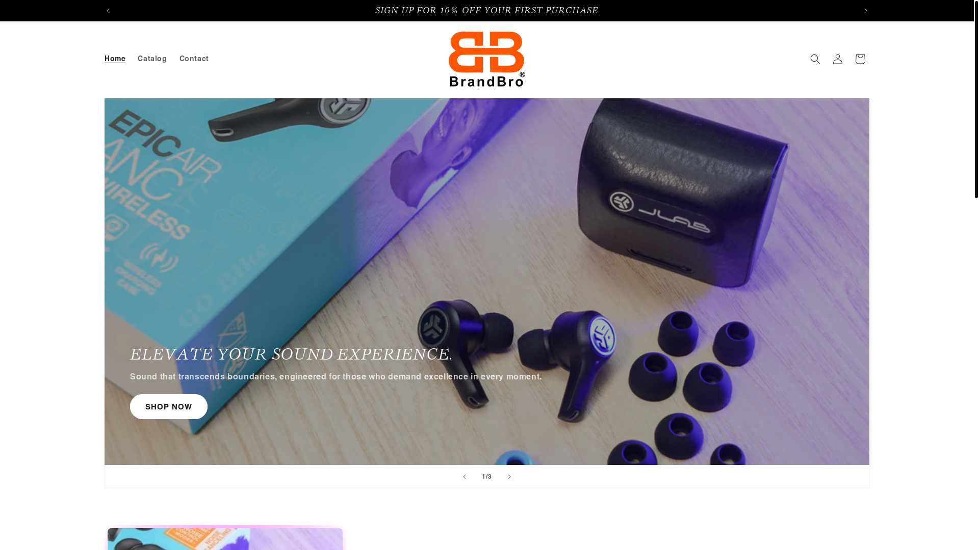 website screenshot of https://brandbro.store/