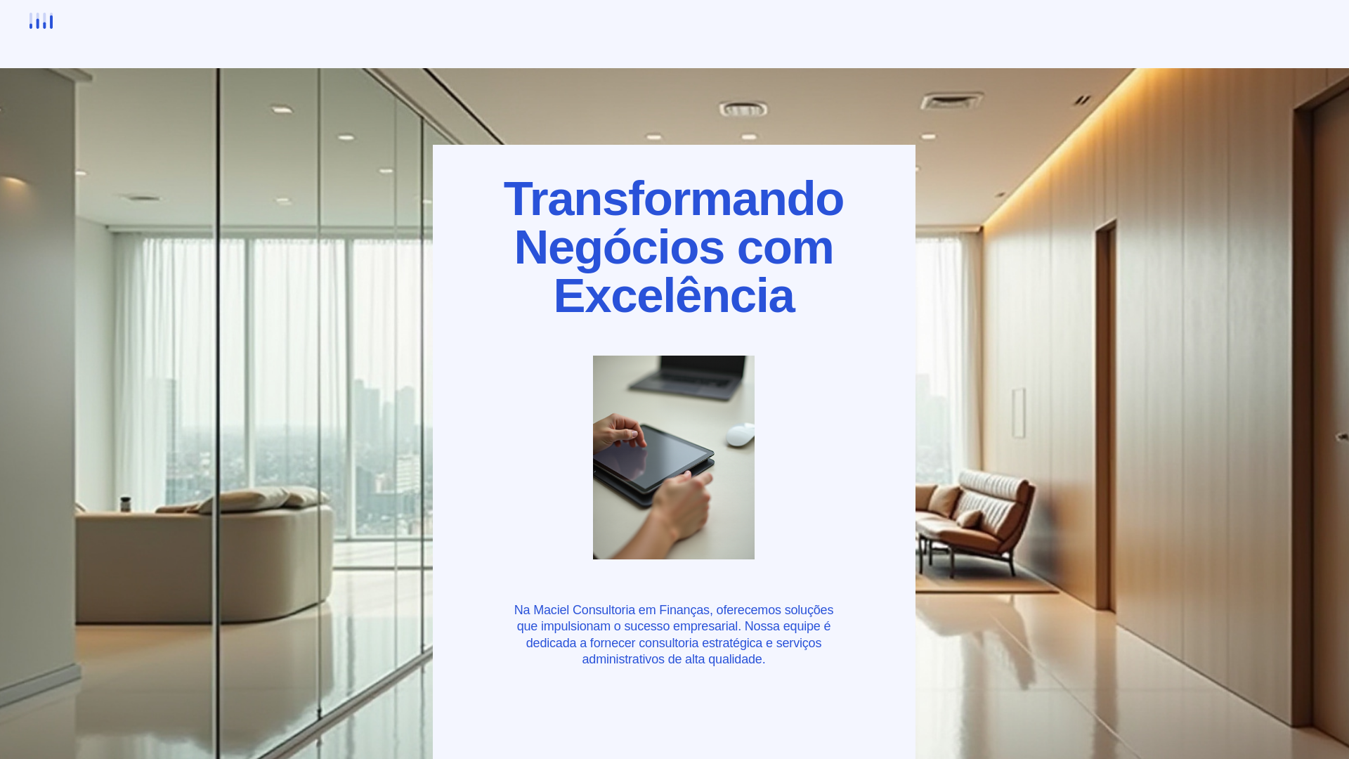 website screenshot of https://macielfinance.com/