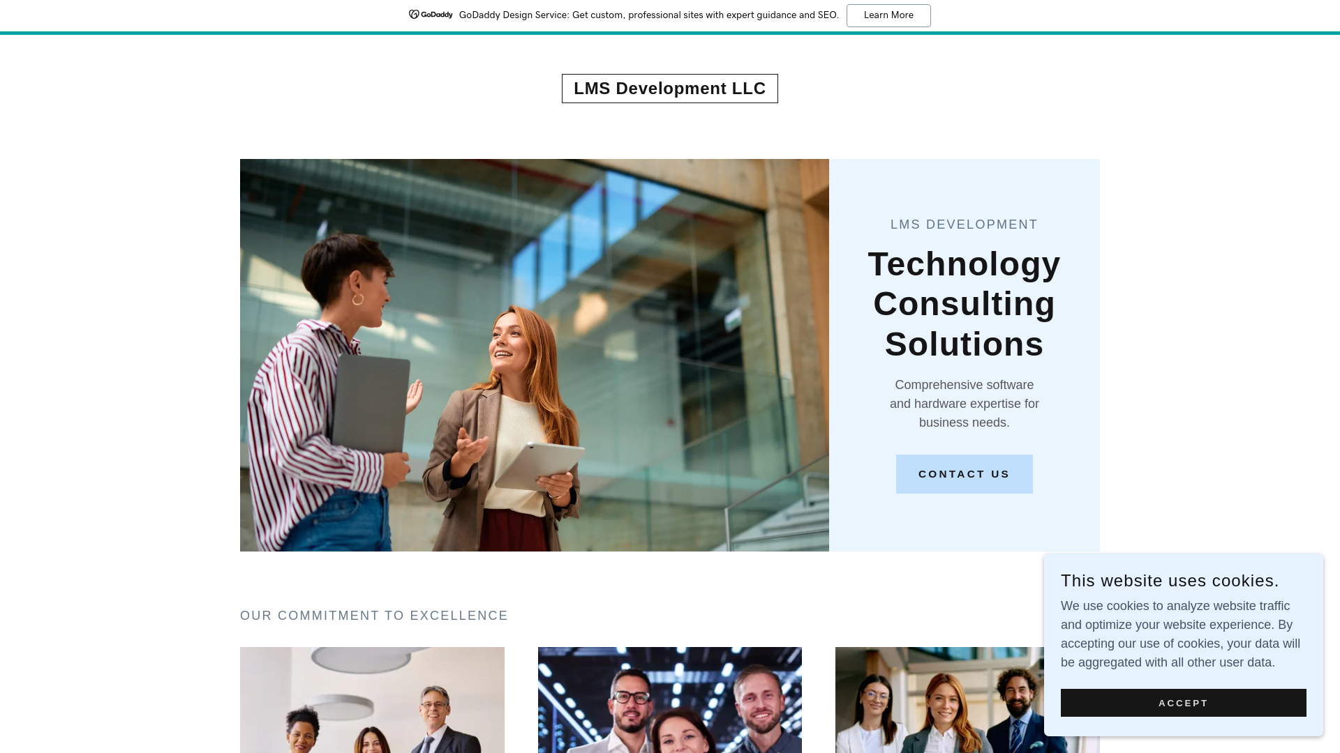website screenshot of https://lms-development.com/