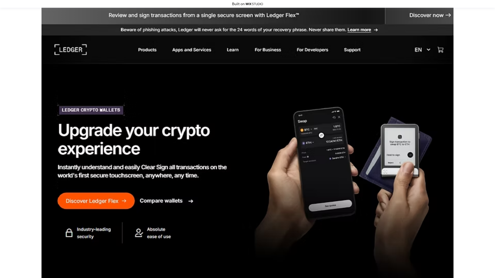 website screenshot of https://comstarten.wixstudio.com/ledgren