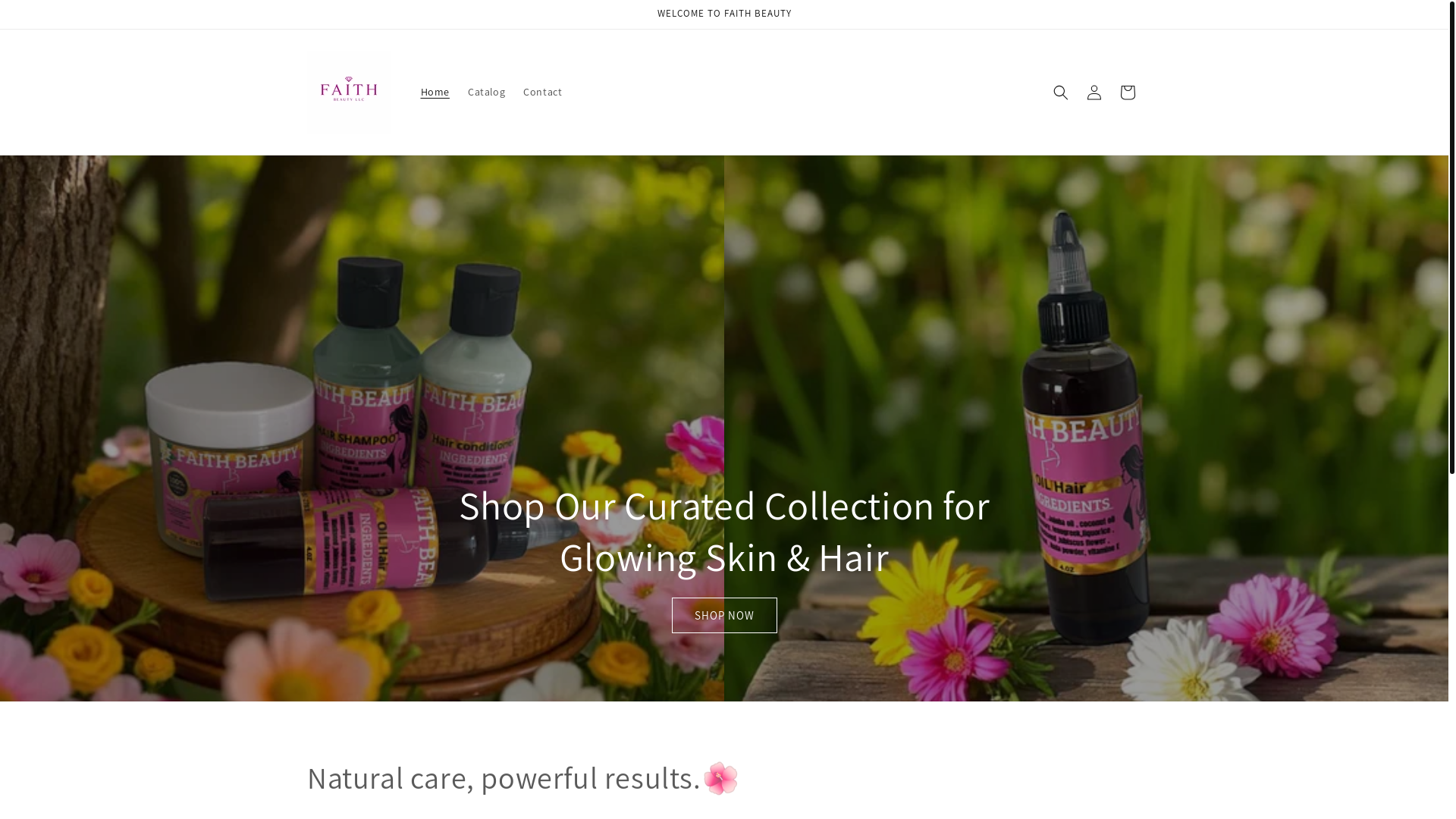 website screenshot of https://faithbeautyllc.com/