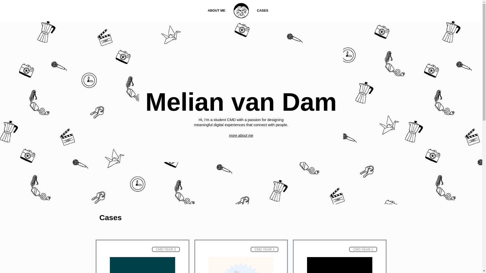 website screenshot of https://melianvandam.nl/
