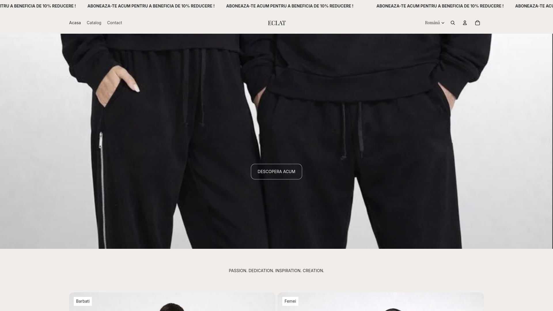 website screenshot of https://ecltstore.com/