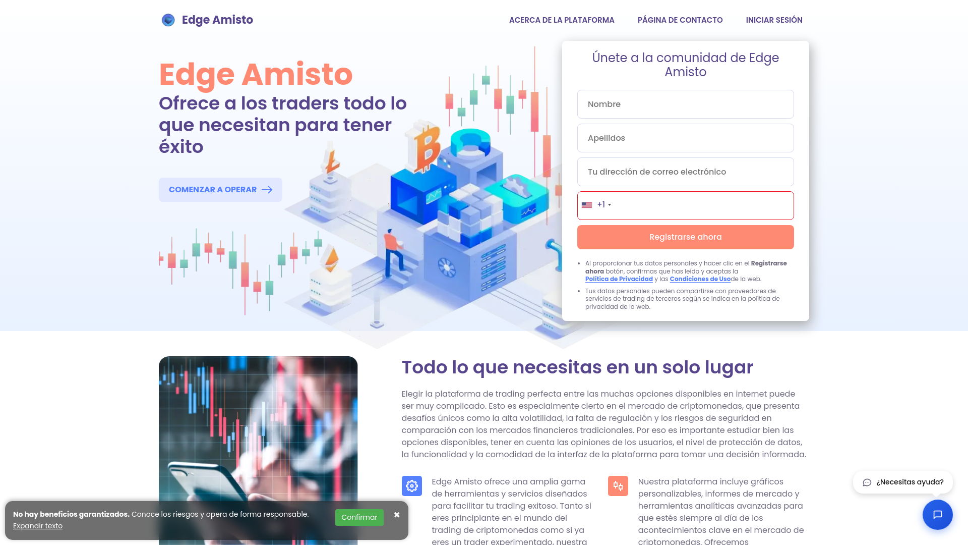 website screenshot of https://edgeamistoai.com