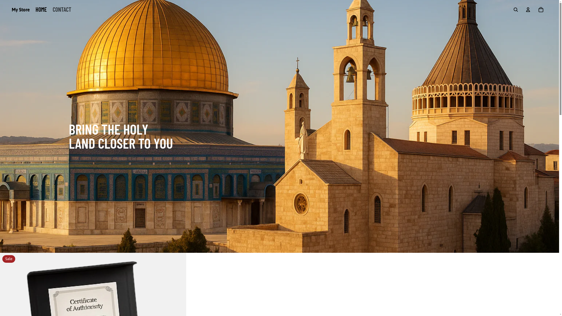 website screenshot of https://spiritofholyland.com/