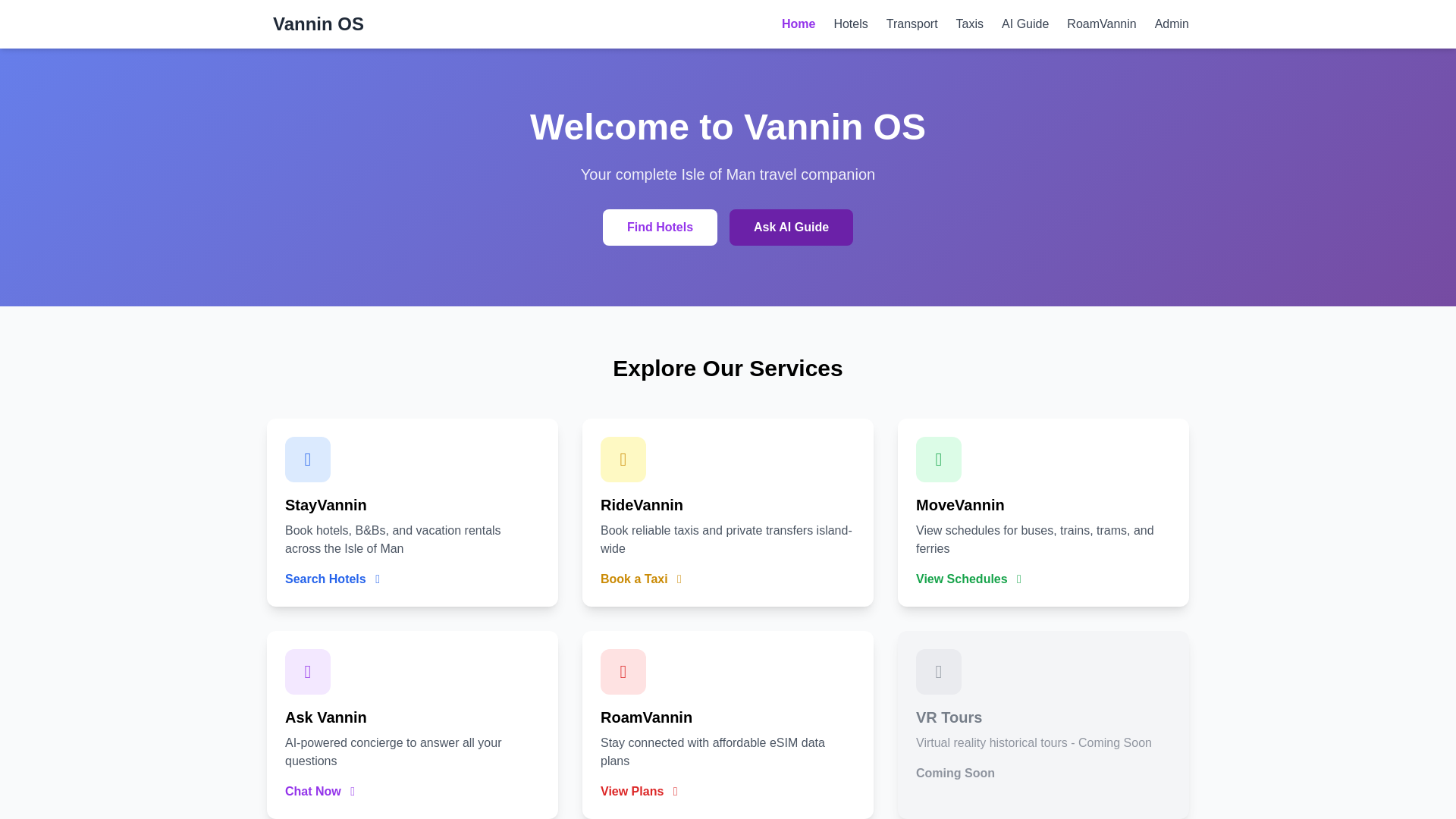 website screenshot of https://vannin-os.pages.dev/