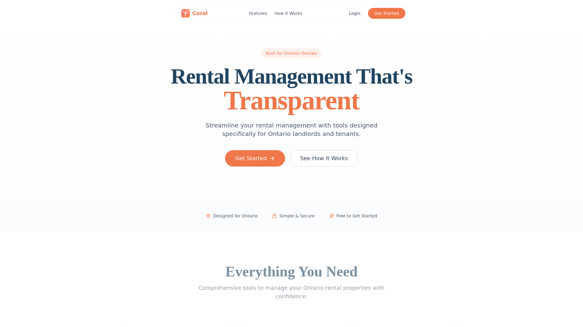 website screenshot of https://coral-web-app.pages.dev/