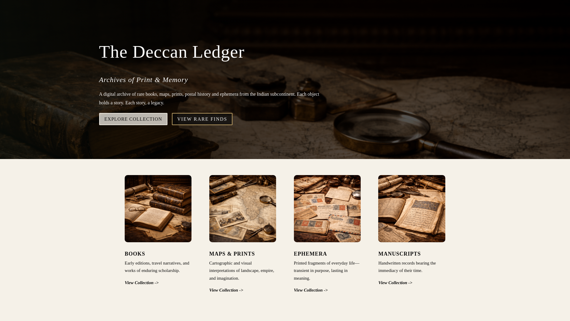 website screenshot of https://deccanledger.com/