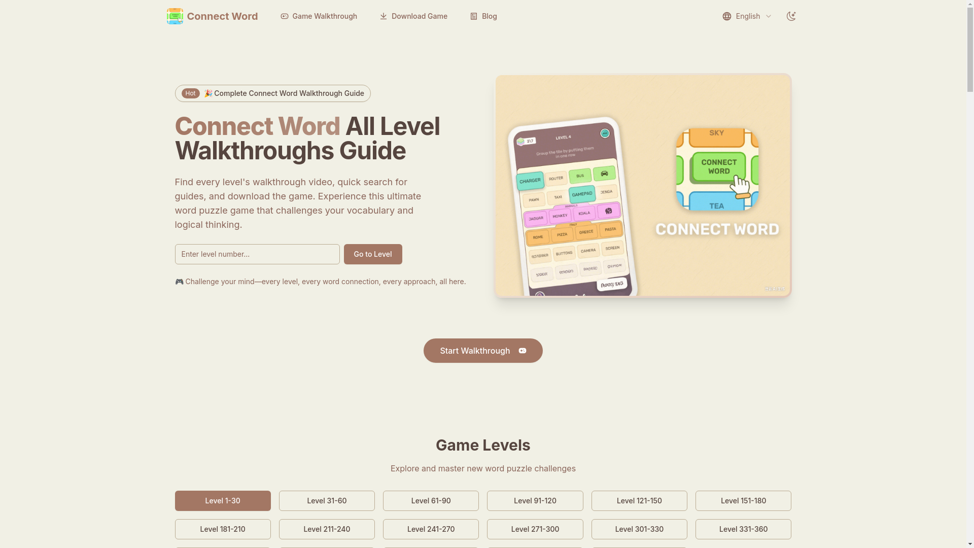 website screenshot of https://connect-word.org/