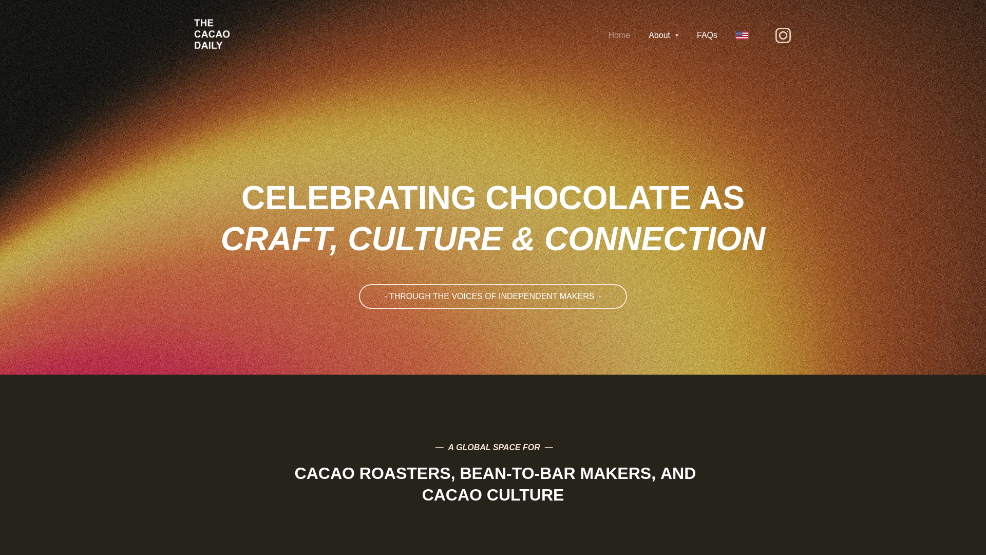 website screenshot of https://thecacaodaily.com/