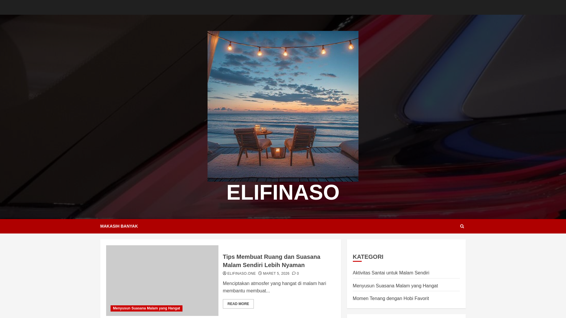 website screenshot of https://elifinaso.one/