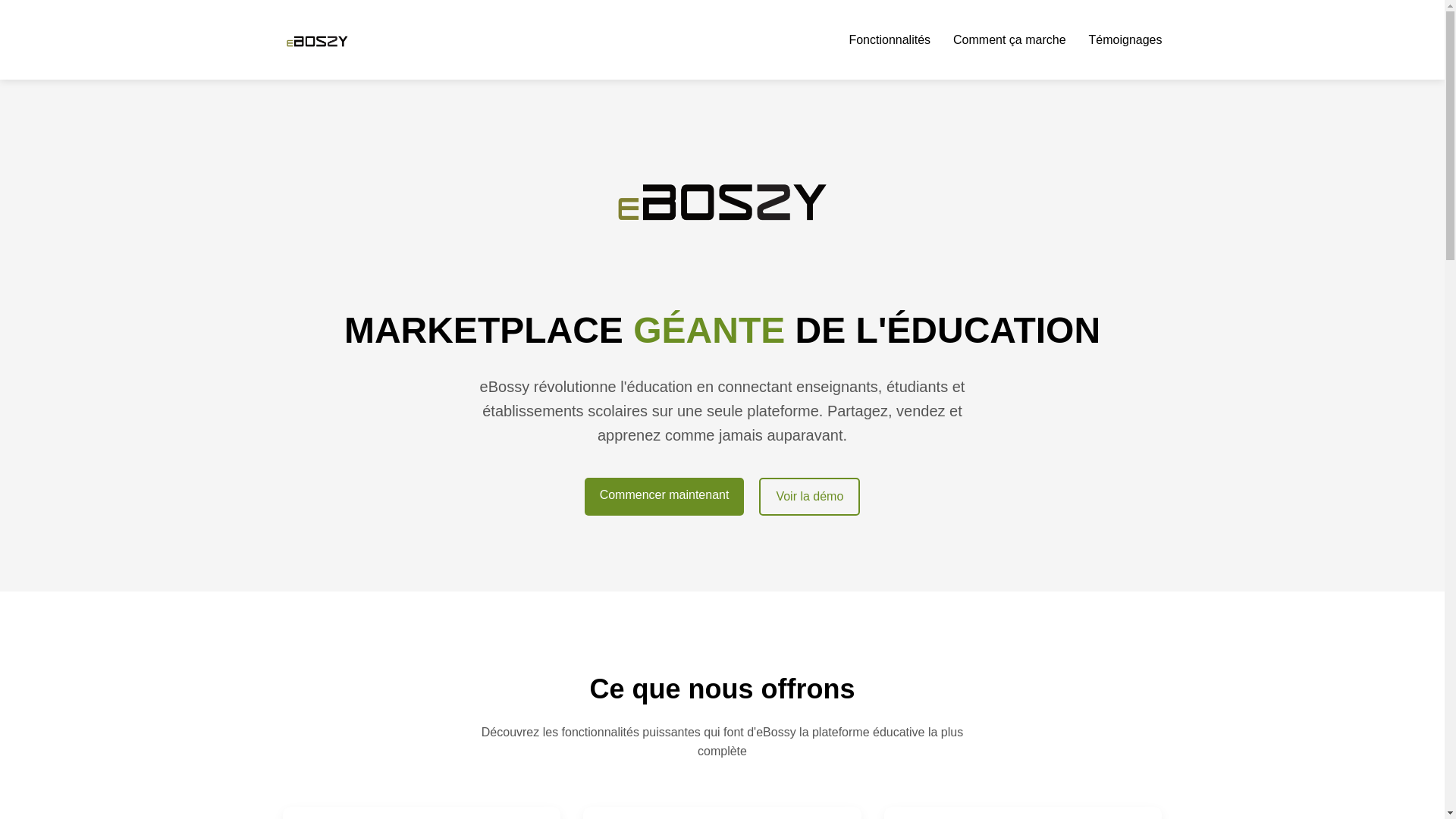 website screenshot of https://ebossy.pages.dev/