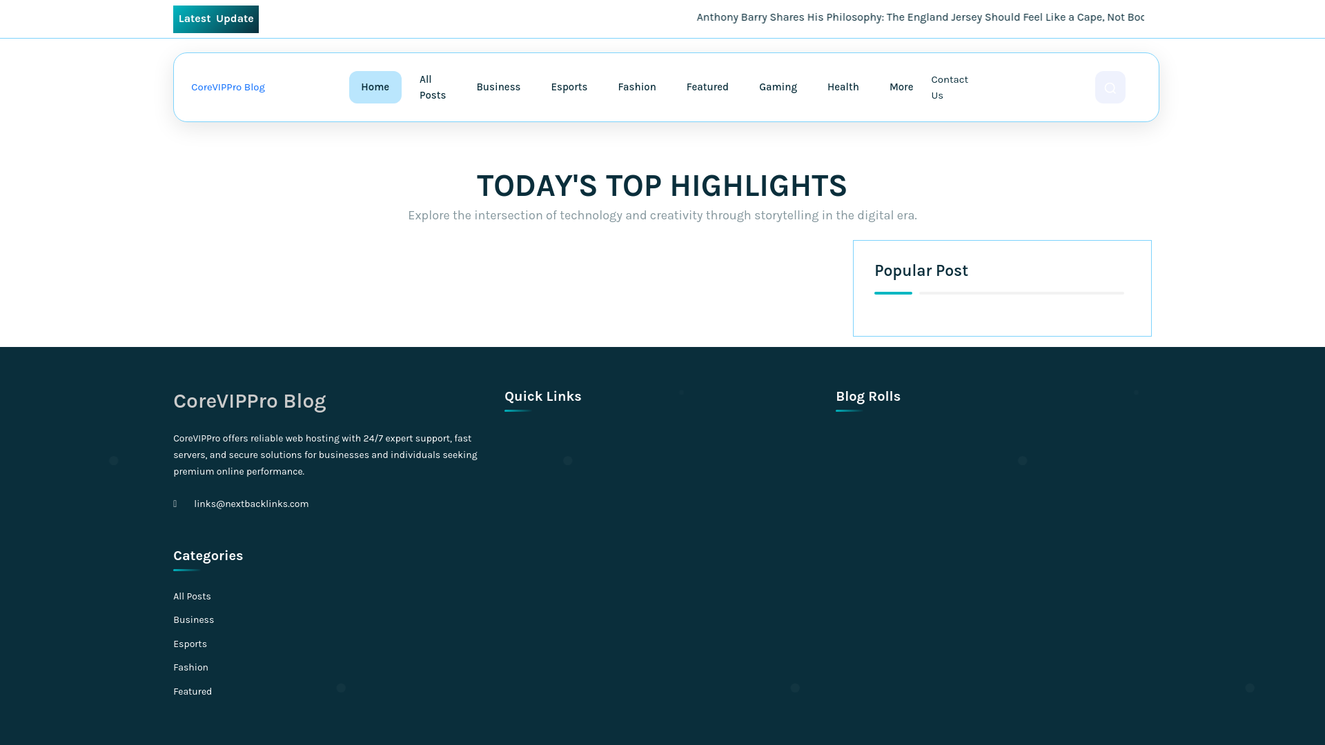 website screenshot of https://corevippro.nl/
