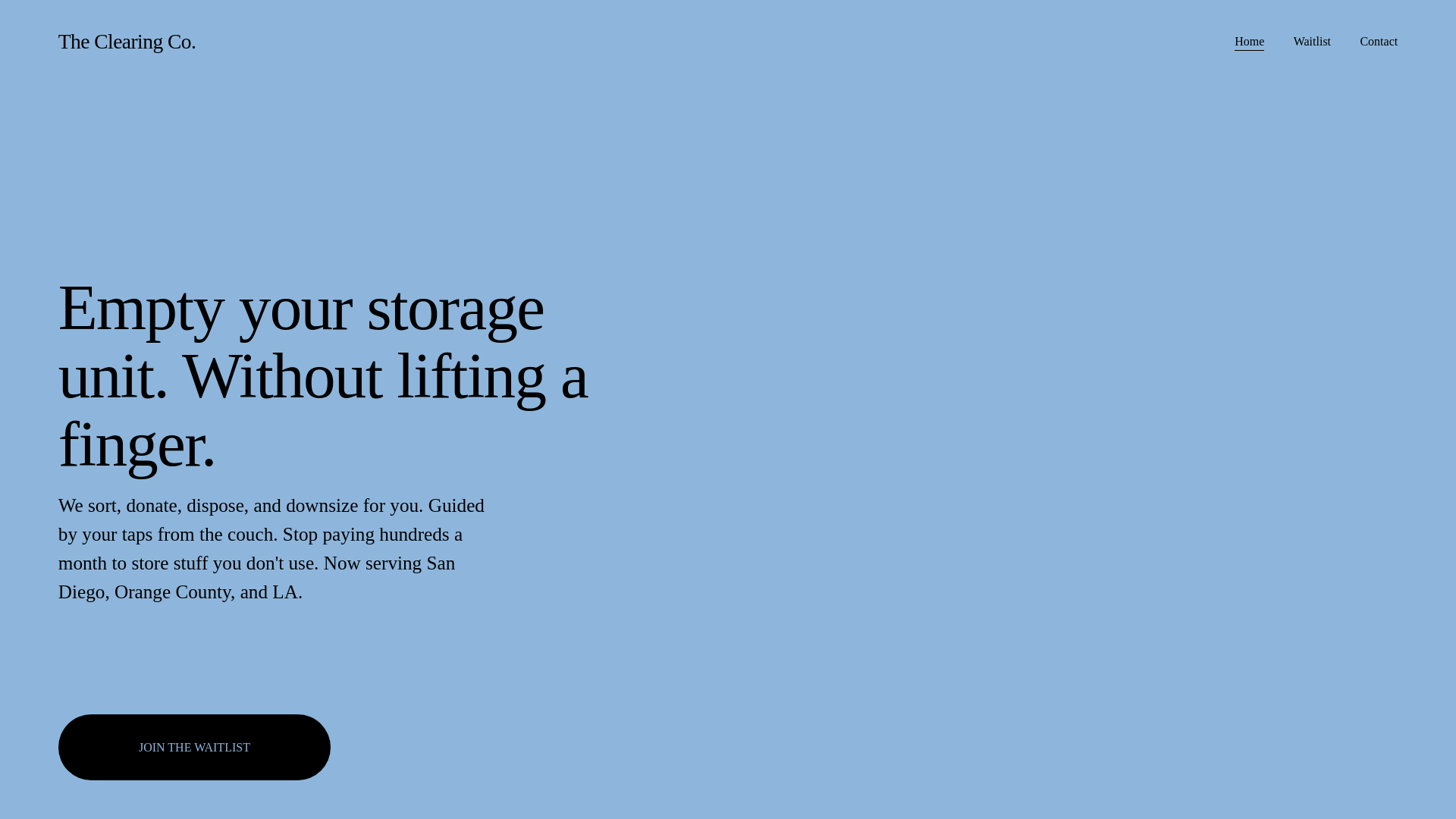 website screenshot of https://clearing-co.com/