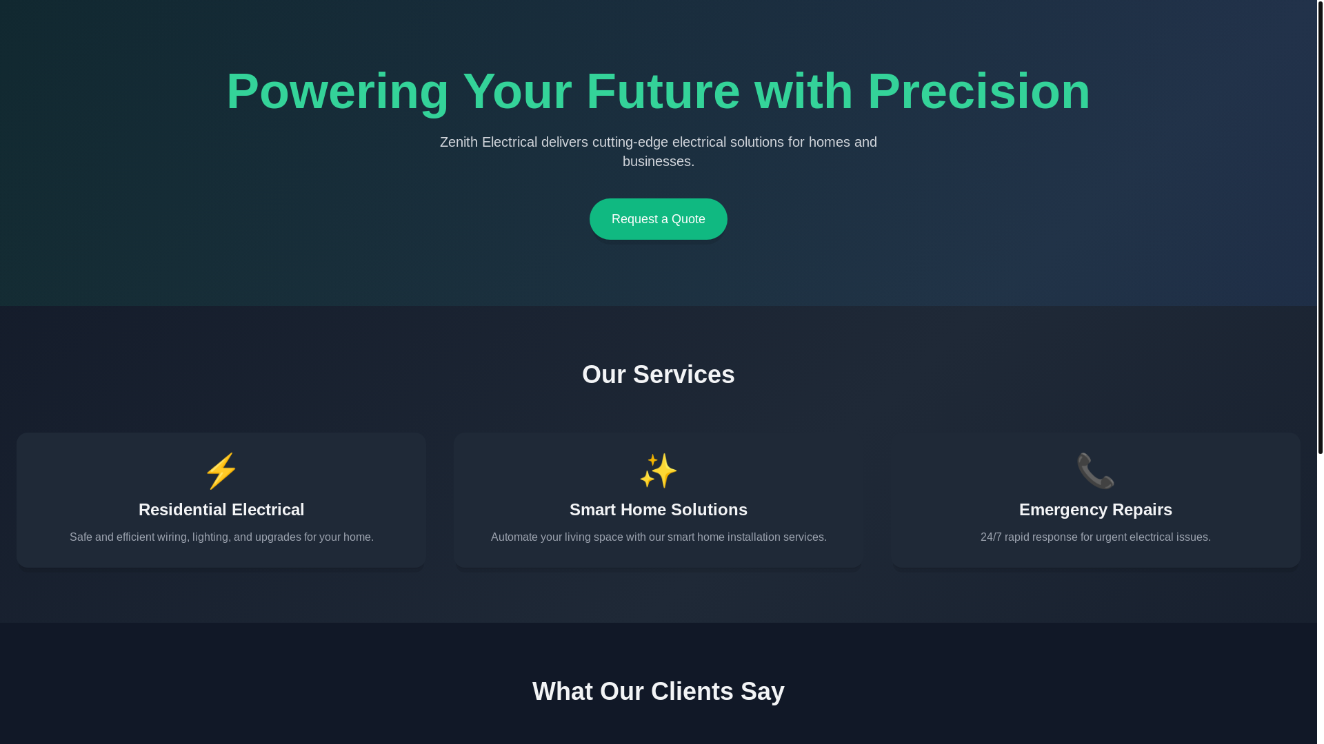 website screenshot of https://zenithtest.pages.dev/