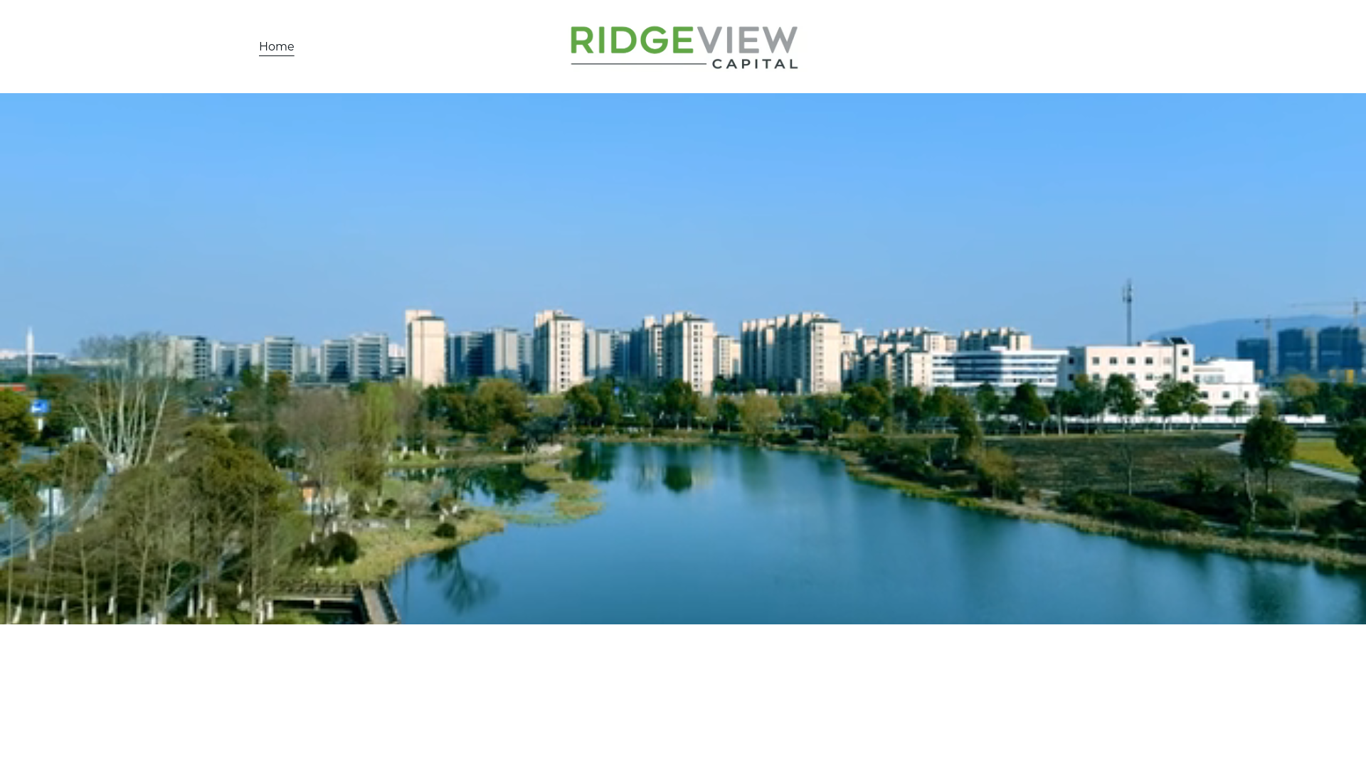 website screenshot of https://ridgeview.capital/