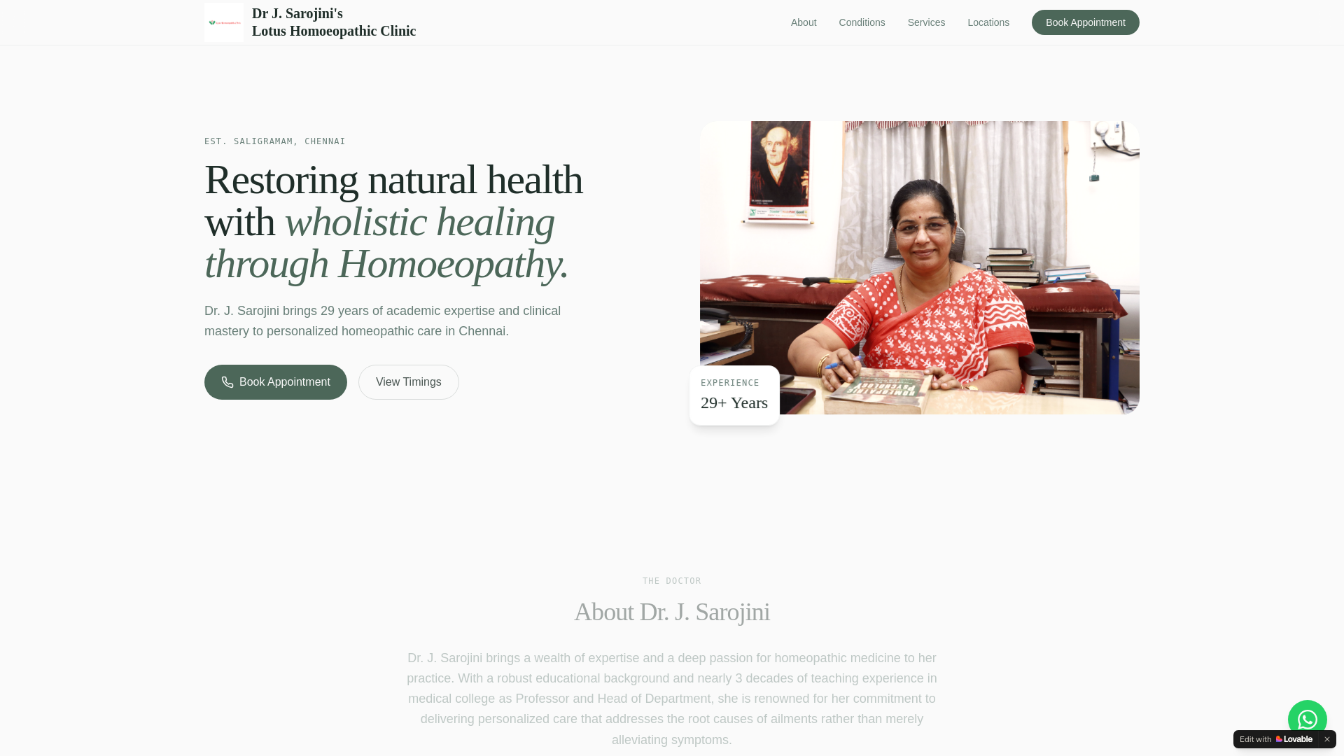 website screenshot of https://lotushomoeopathicclinic.com