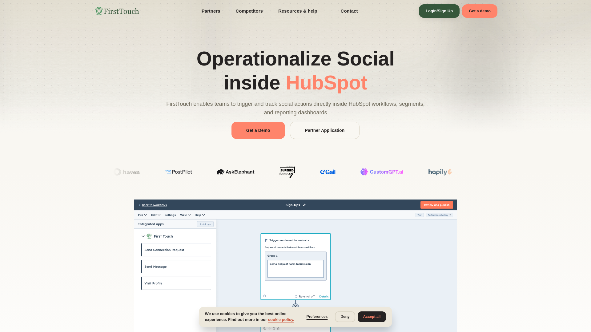 website screenshot of https://firsttouchlab.com