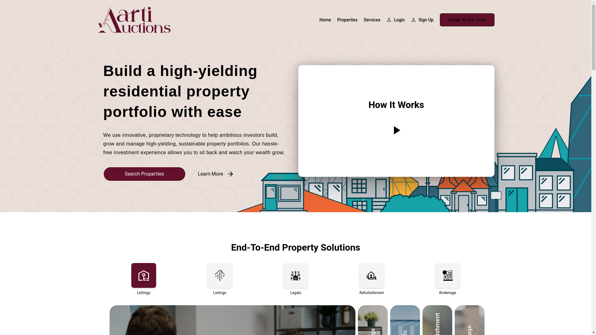 website screenshot of https://properties-aarti-auctions.co.uk/