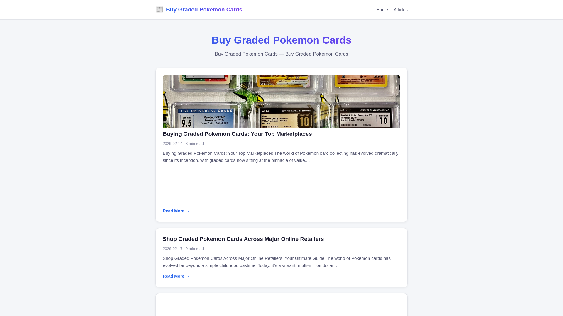 website screenshot of https://buy-graded-pokemon-cards.pages.dev/
