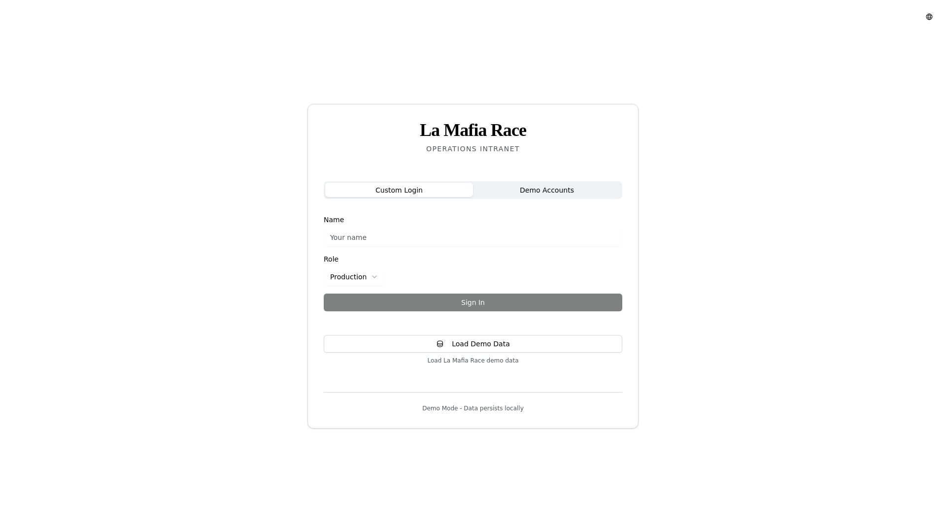 website screenshot of https://la-mafia-race-bi.pages.dev/