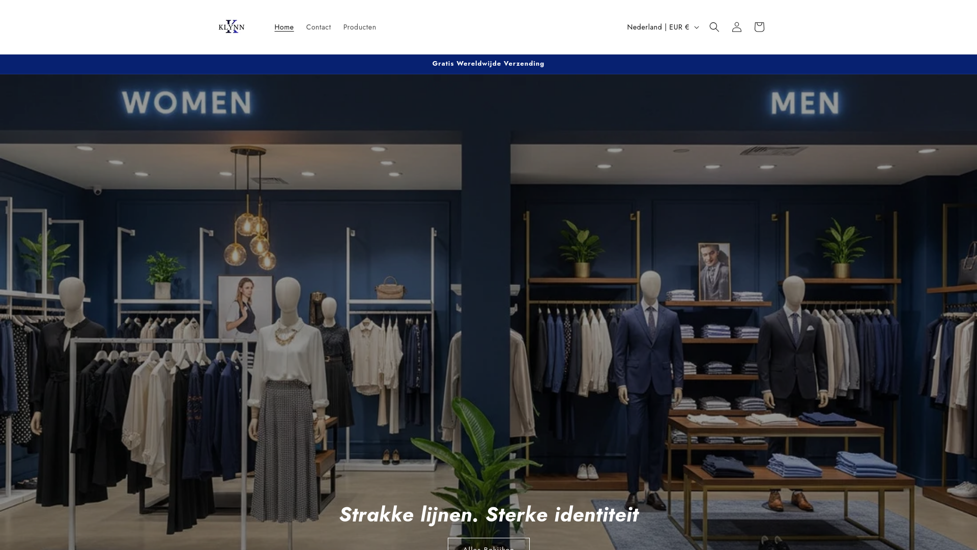 website screenshot of https://klynn-amsterdam.com/