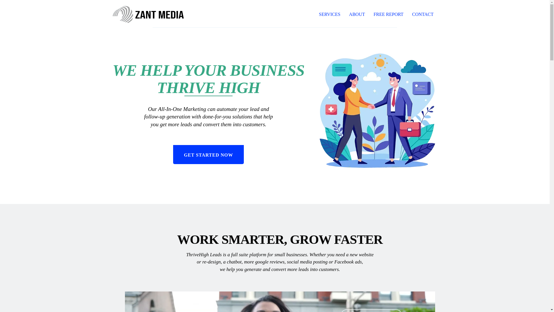 website screenshot of https://thrivehighleads.com/