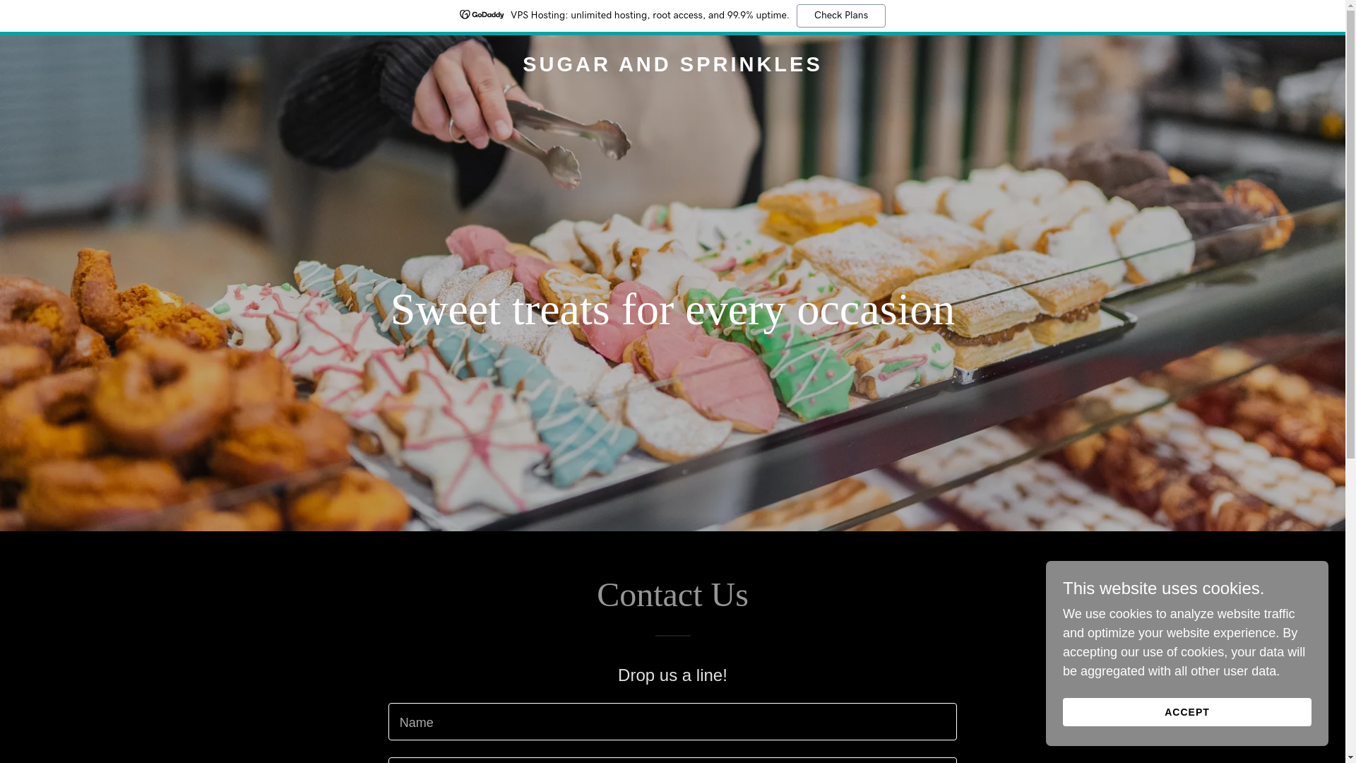 website screenshot of https://sugarandsprinkles.shop/