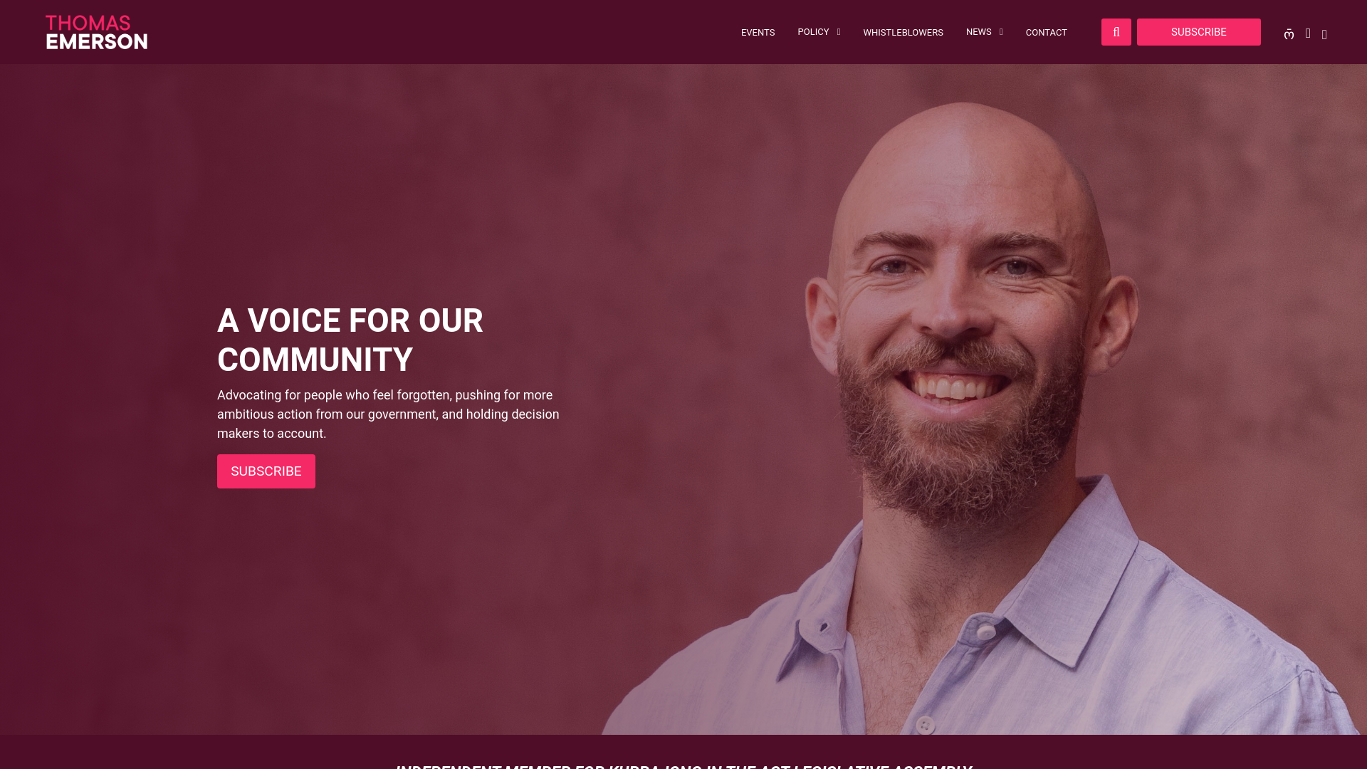 website screenshot of https://thomasemerson.com/