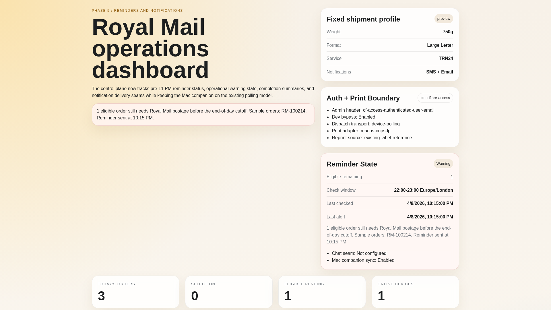 website screenshot of https://royal-mail-dashboard.pages.dev/