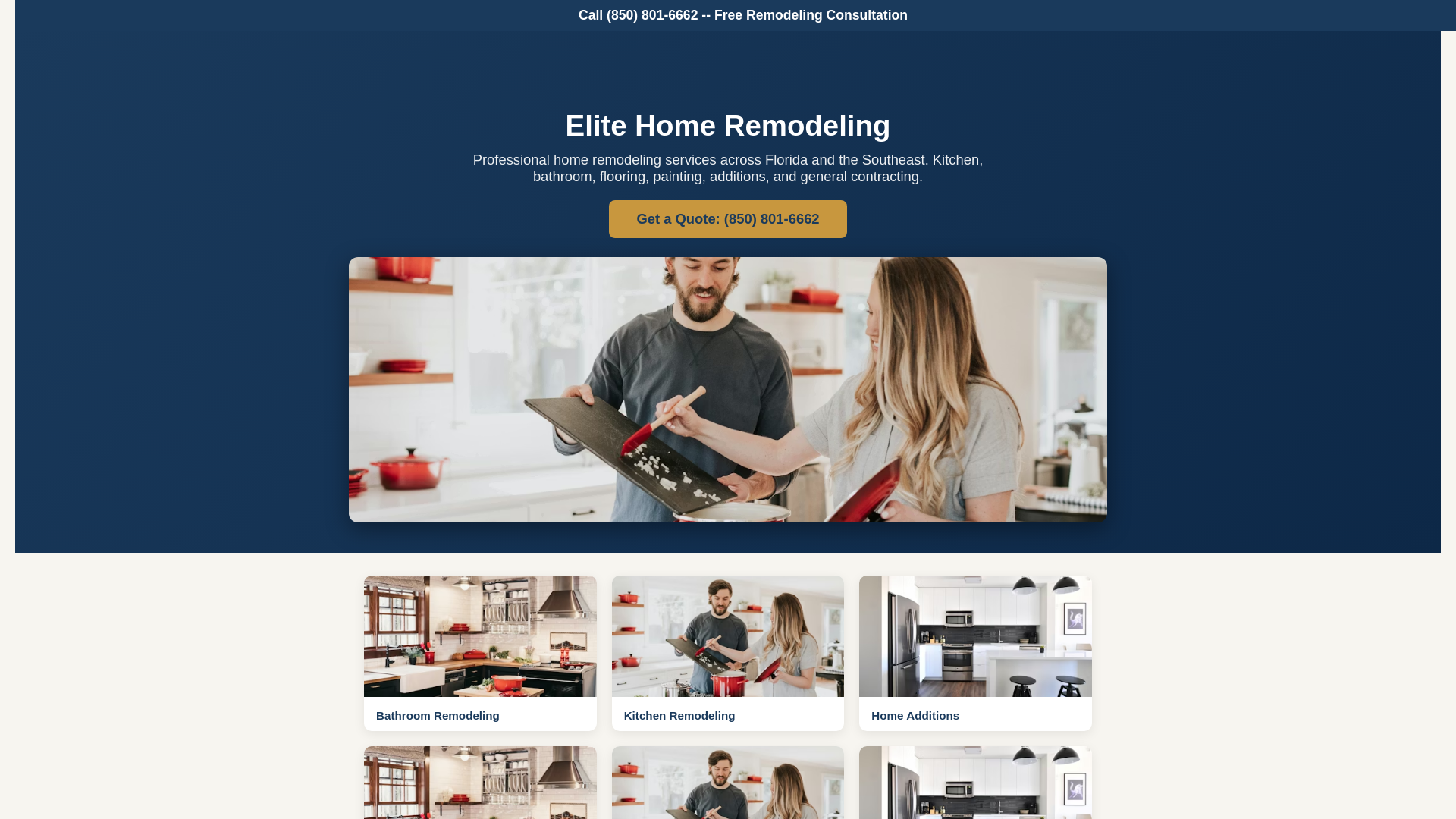 website screenshot of https://elite-remodeling.pages.dev/