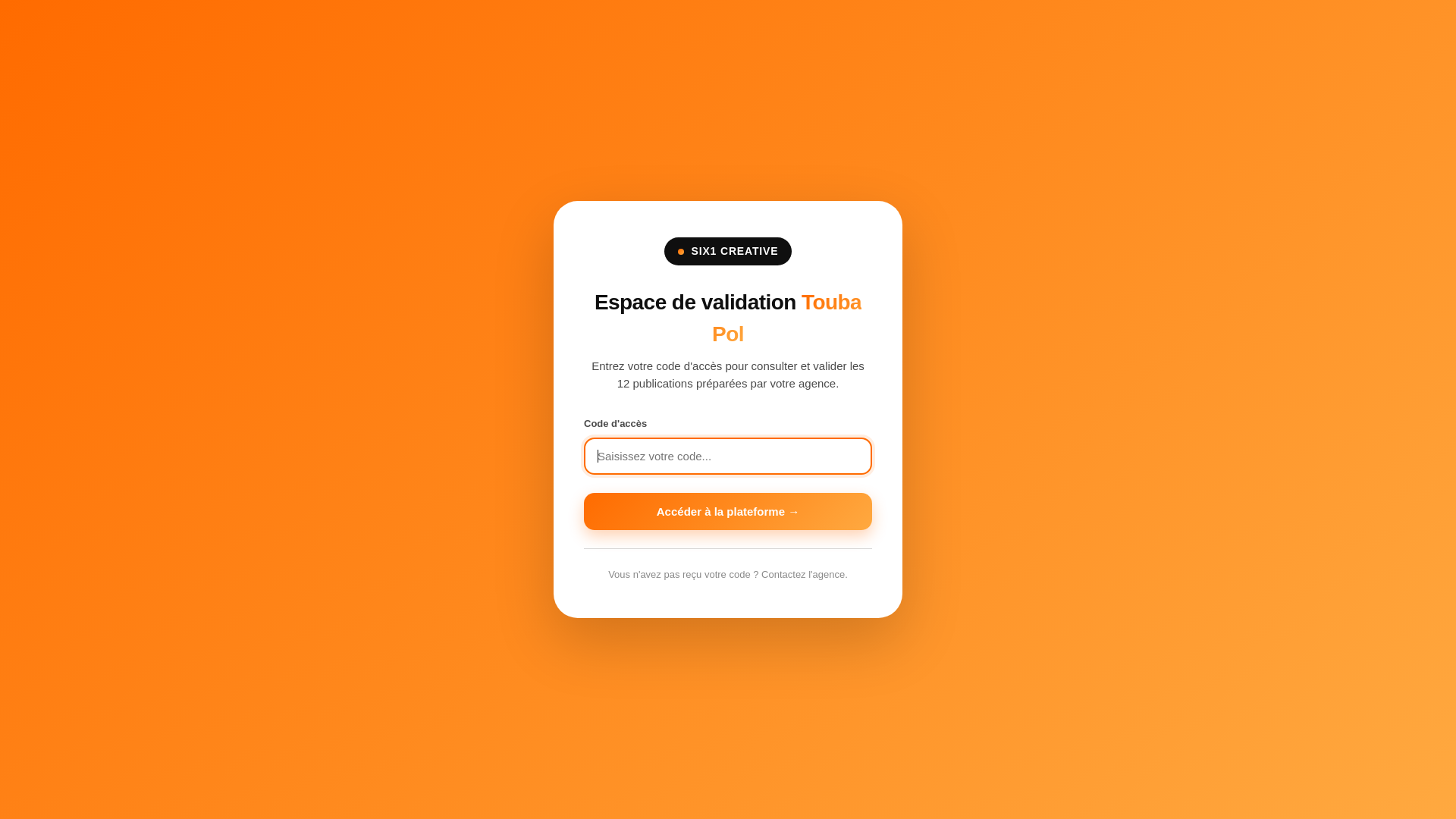 website screenshot of https://toubapol-validation.pages.dev/
