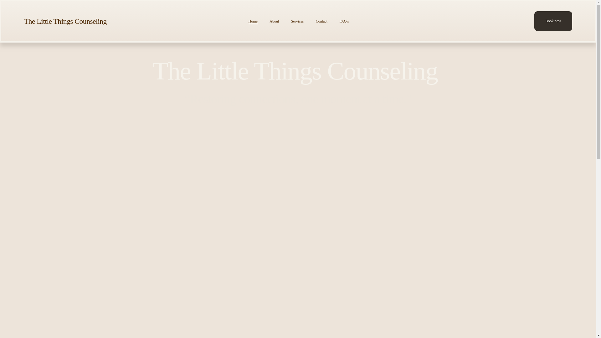 website screenshot of https://littlethingscounseling.com/
