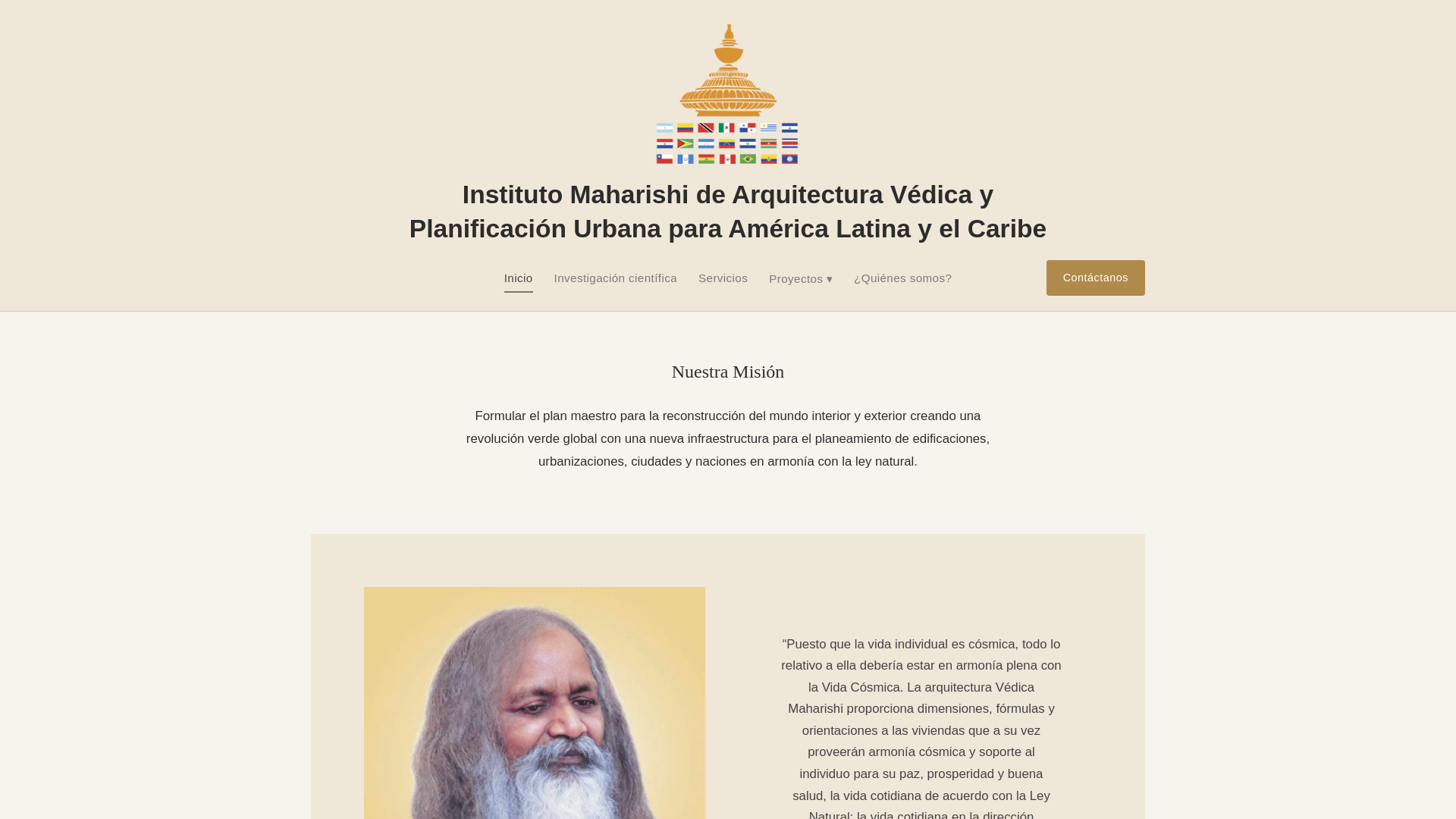 website screenshot of https://web-arquitectura-vedica.pages.dev/