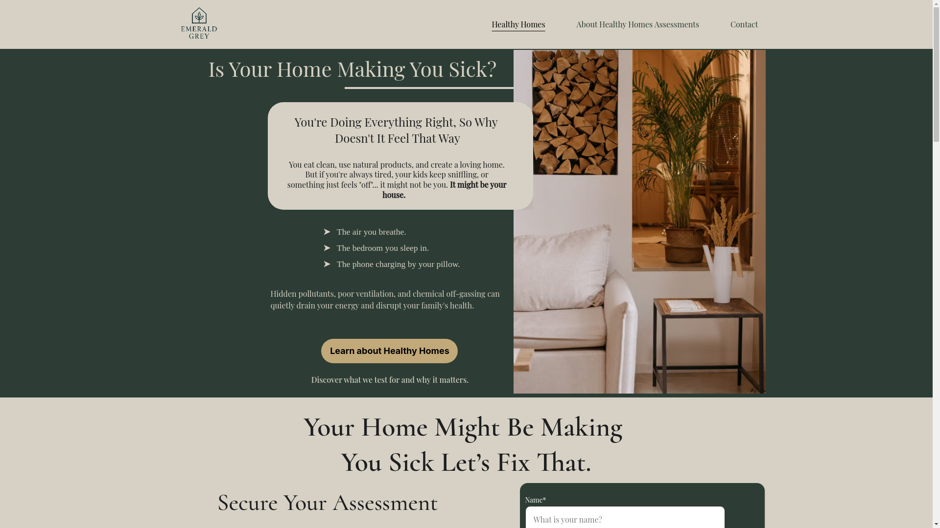 website screenshot of https://emerald-grey.co.uk/