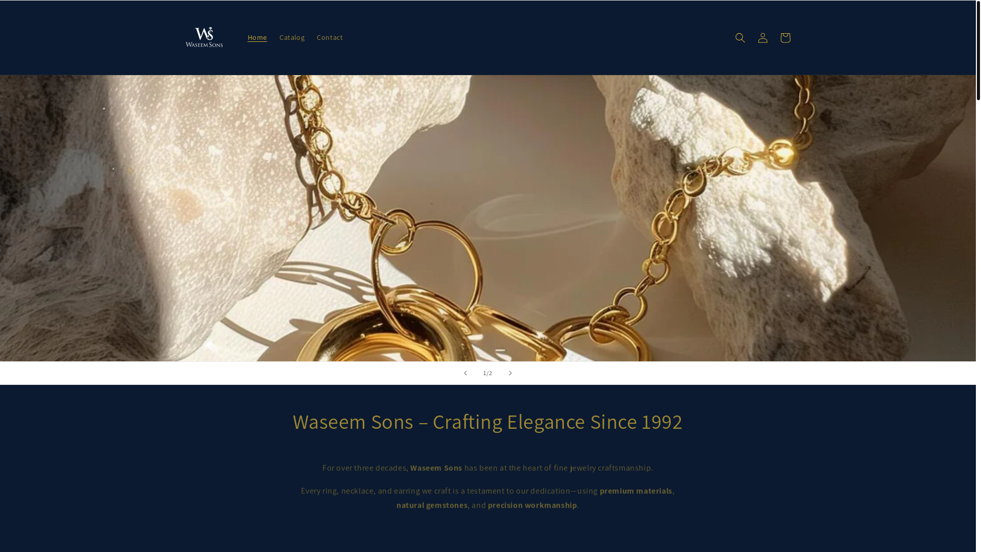 website screenshot of https://waseemsons.com/