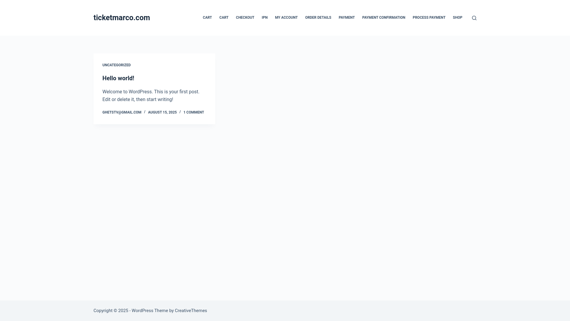 website screenshot of https://ticketmarco.com/
