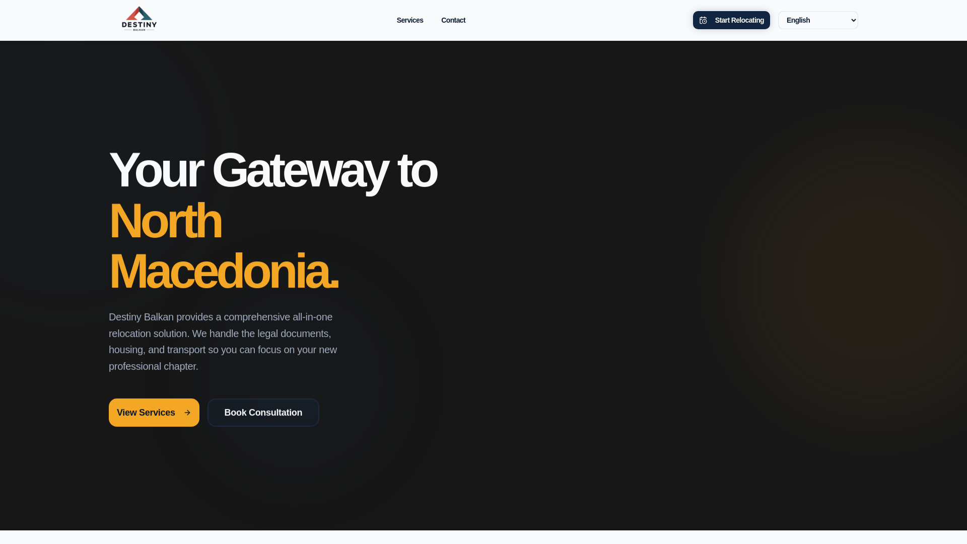 website screenshot of https://destinybalkan.com/