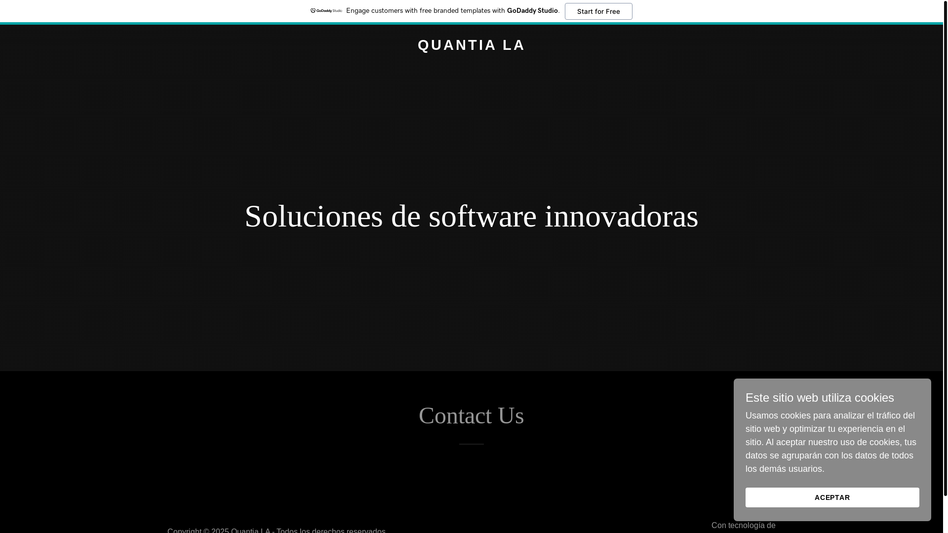 website screenshot of https://quantia-la.com/