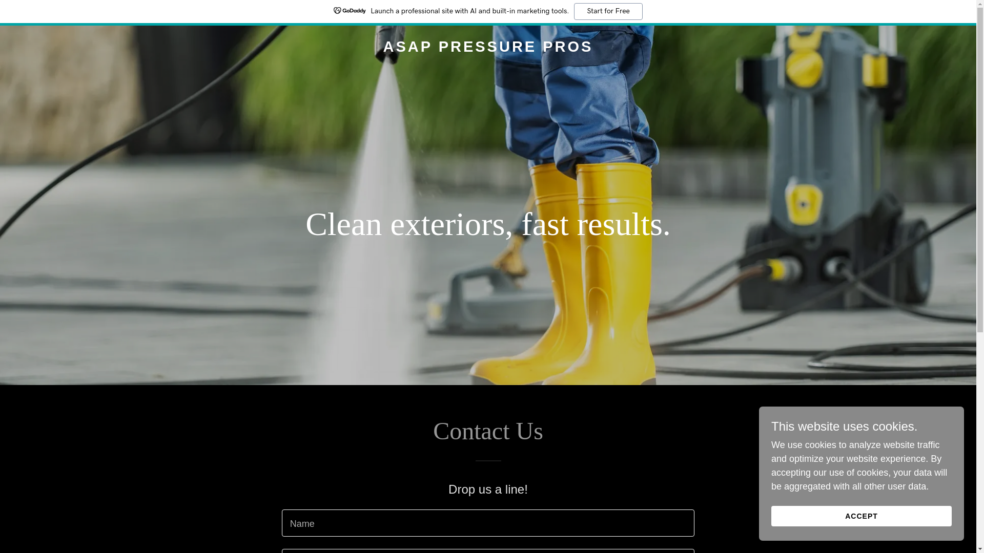 website screenshot of https://asappressurepros.com/