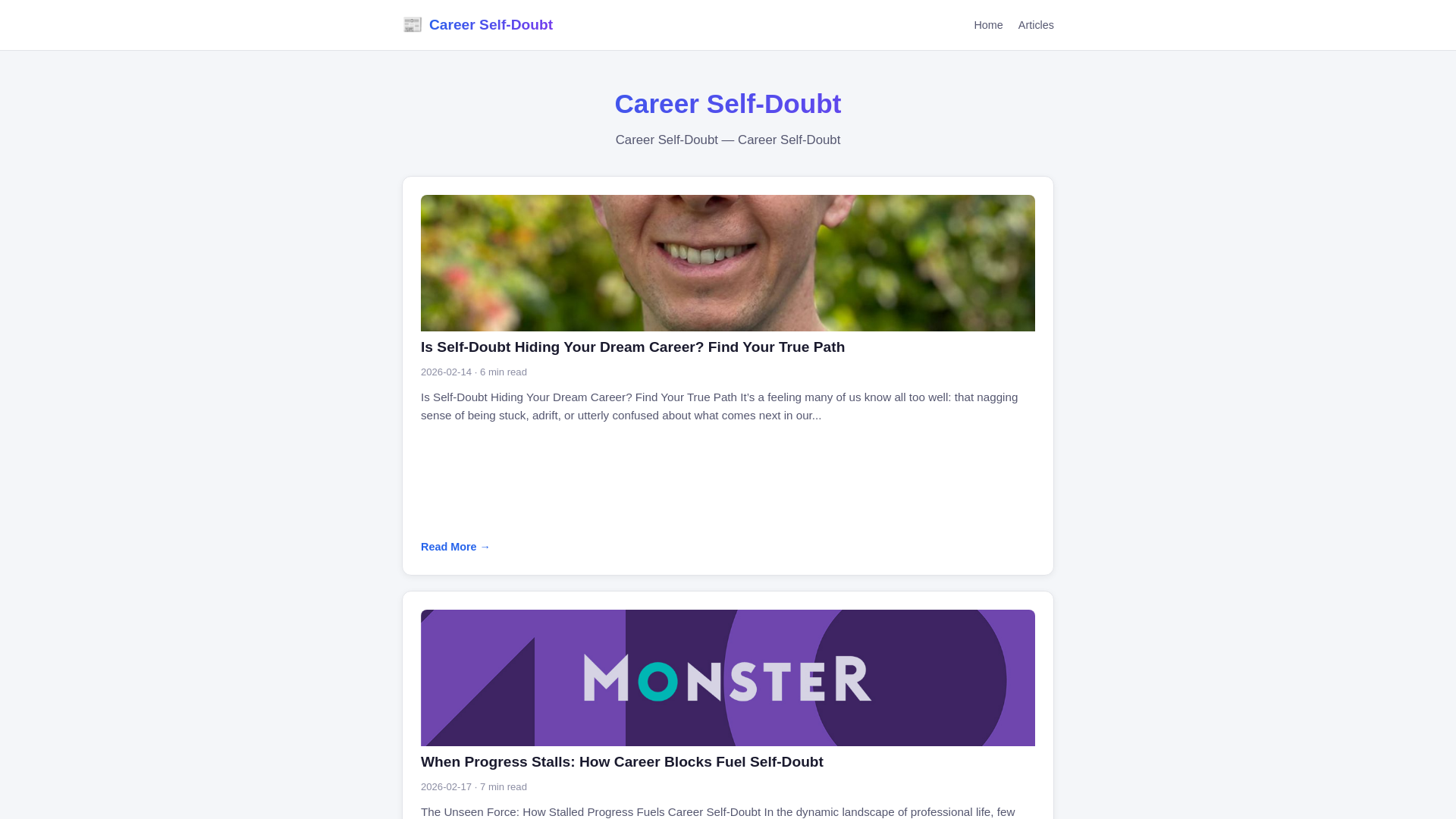 website screenshot of https://career-self-doubt.pages.dev/