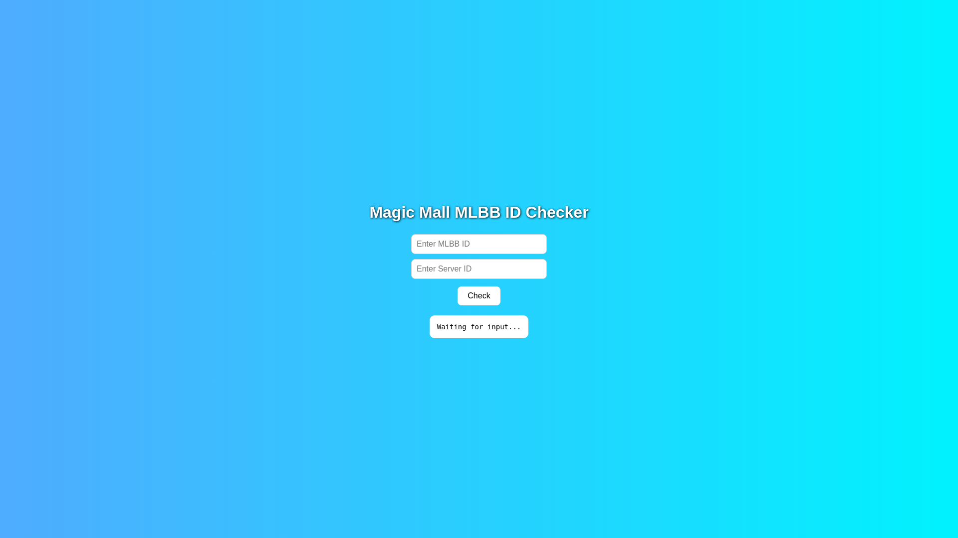 website screenshot of https://magicmall-mlbb-server-checker.pages.dev/