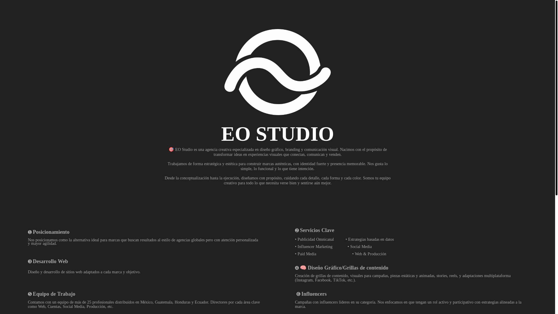 website screenshot of https://eostudiogt.com/