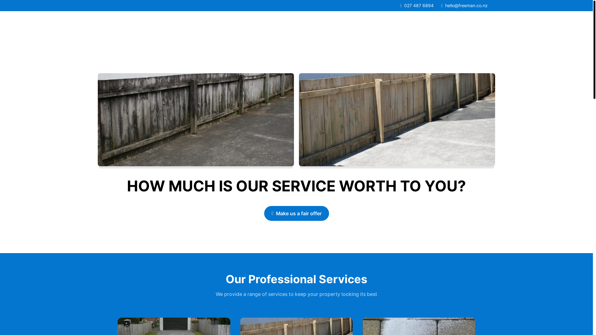 website screenshot of https://freemanwaterblasting.pages.dev/