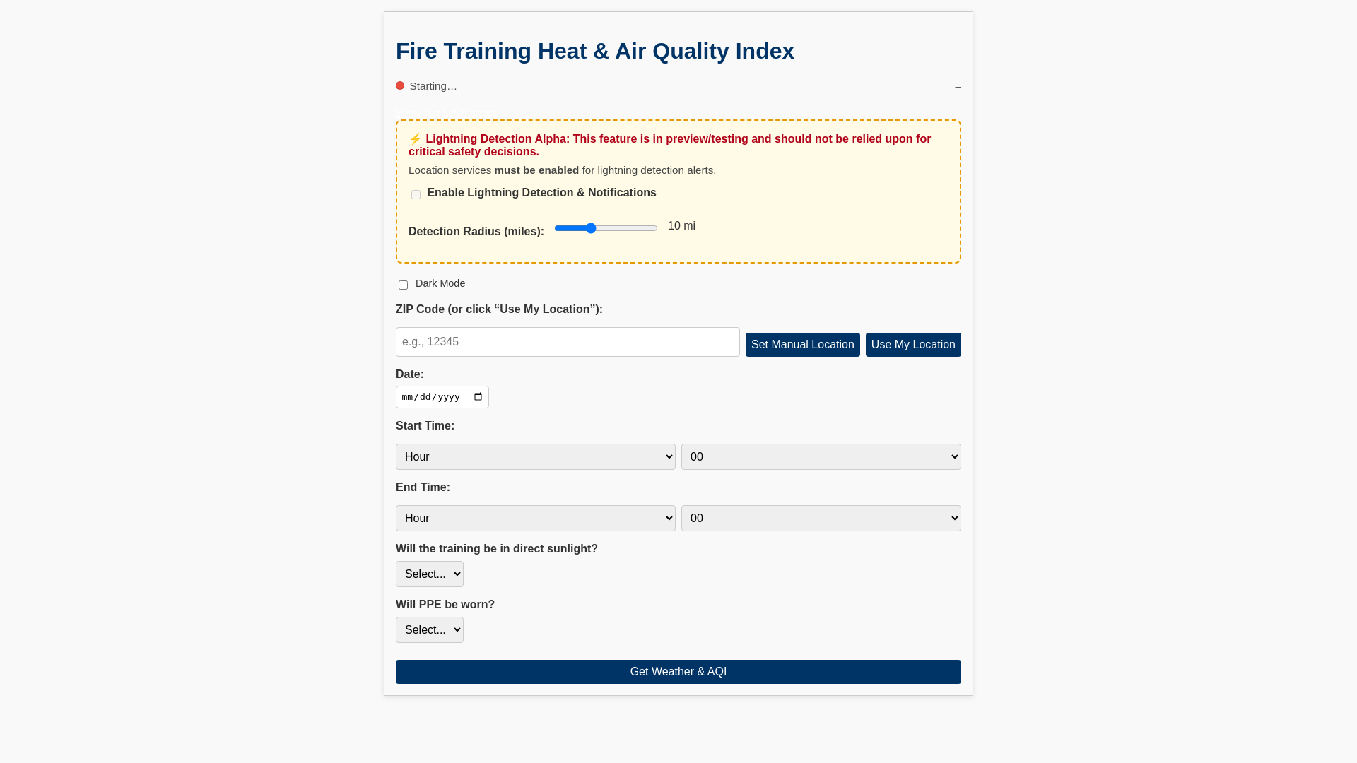 website screenshot of https://statefireweather.pages.dev/