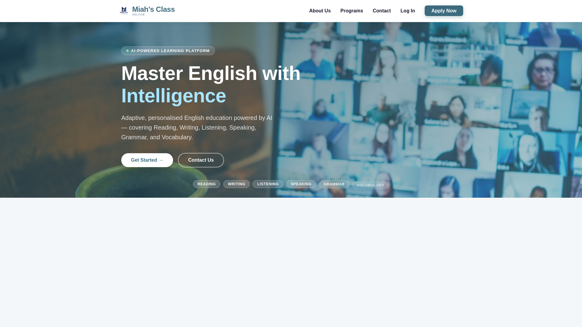 website screenshot of https://miahsclass.online/