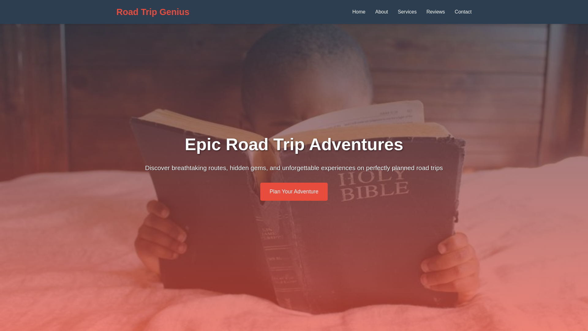 website screenshot of https://roadtripgenius.qpon/
