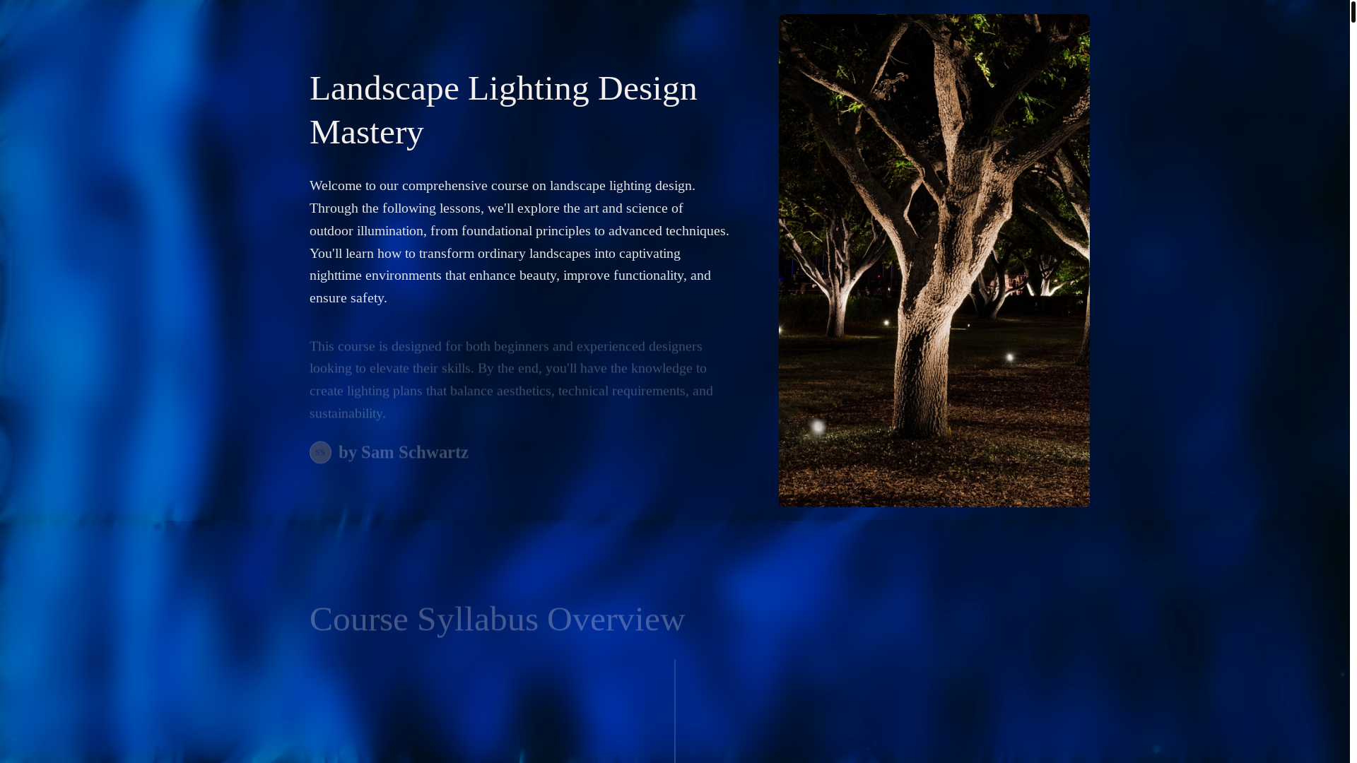 website screenshot of https://landscapelighting.app/